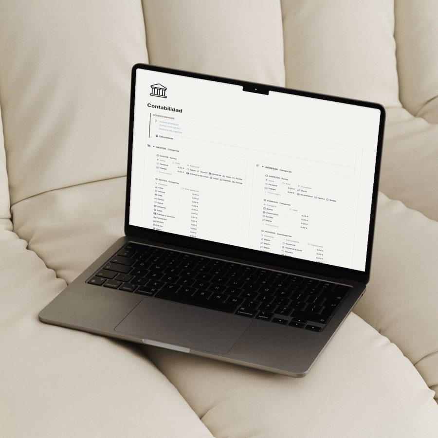 Plantilla de Notion de contabilidad y finanzas